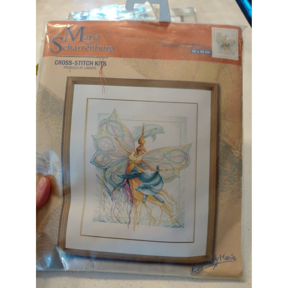 Lanarte Maria van Scharrenburg Dancing w/Dolphins Counted Cross Stitch Kit 23045
